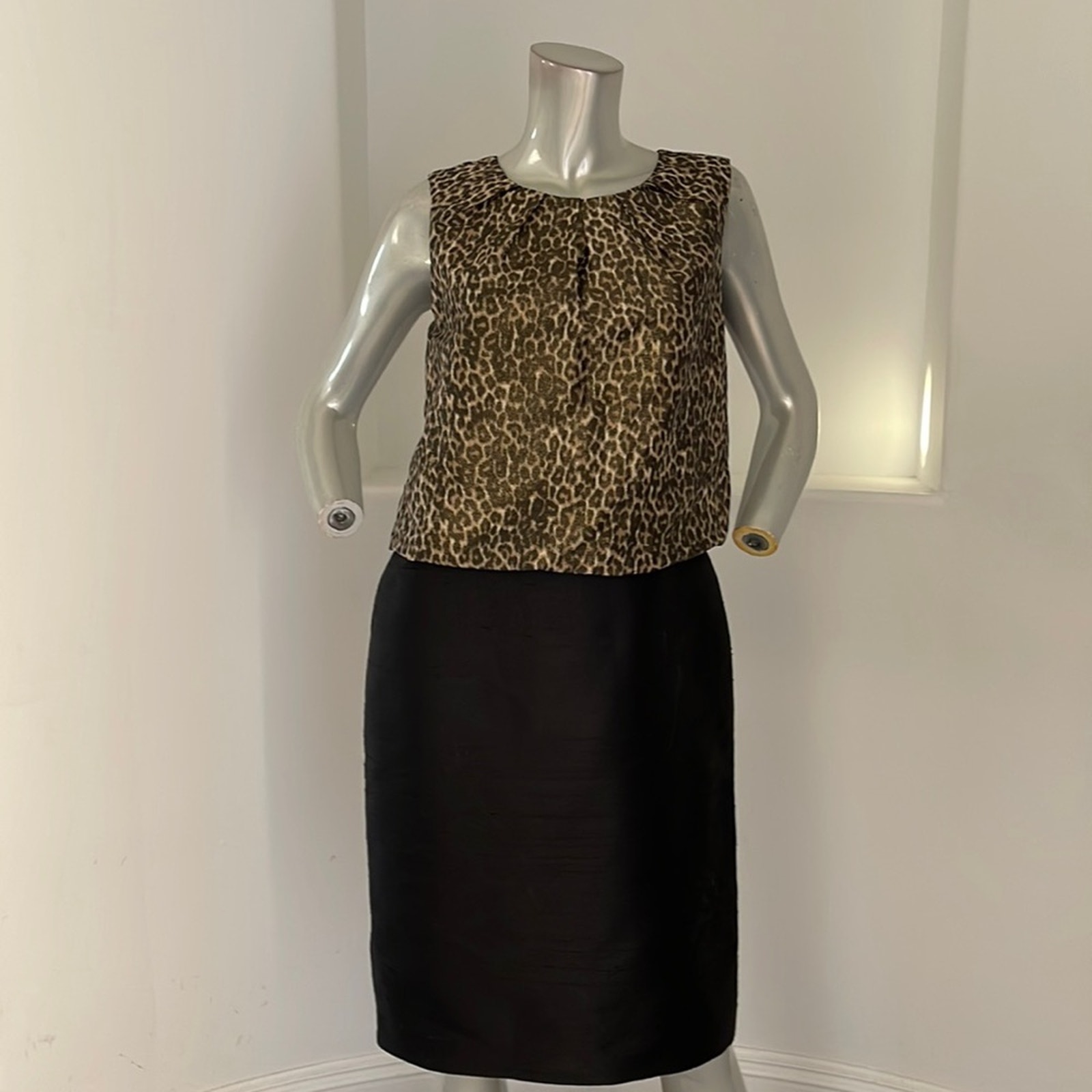 Talbots Cocktail Black Metallic Dress Size 8 Bnwt